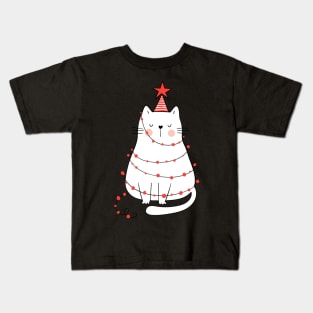 Cute Cat Gift For Christmas Kids T-Shirt